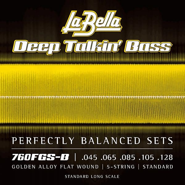 La Bella Deep Talkin Bass Gold Flats Electric Bass Strings - | Reverb