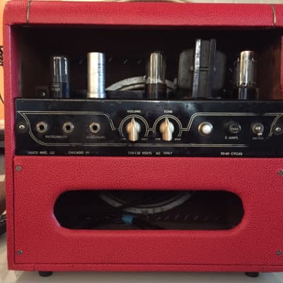 Valco Model 51 1950’S Red Tolex with Gold piping image 2