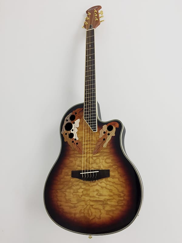 41” Caraya Round Back Semi-Acoustic Guitar EQ,Cut-away+Free Gig Bag  SP-723CEQ/BS