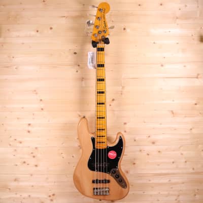 Squier Classic Vibe '70s Jazz Bass V 5-String Electric Bass - Maple Fingerboard, Natural image 2