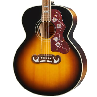 Epiphone Inspired by Gibson J-200 Jumbo Acoustic-Electric Guitar in Aged Vintage Sunburst Gloss image 3