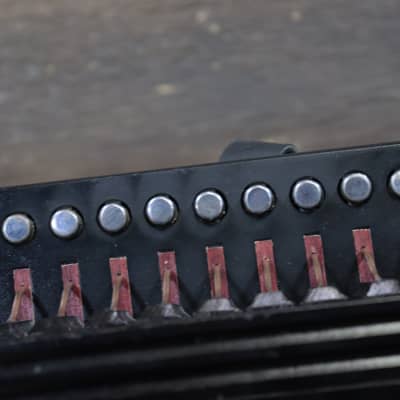 Handmade Accordion 1-Row 2-Bass 10-Treble Buttons C# Black Diatonic Accordion image 22