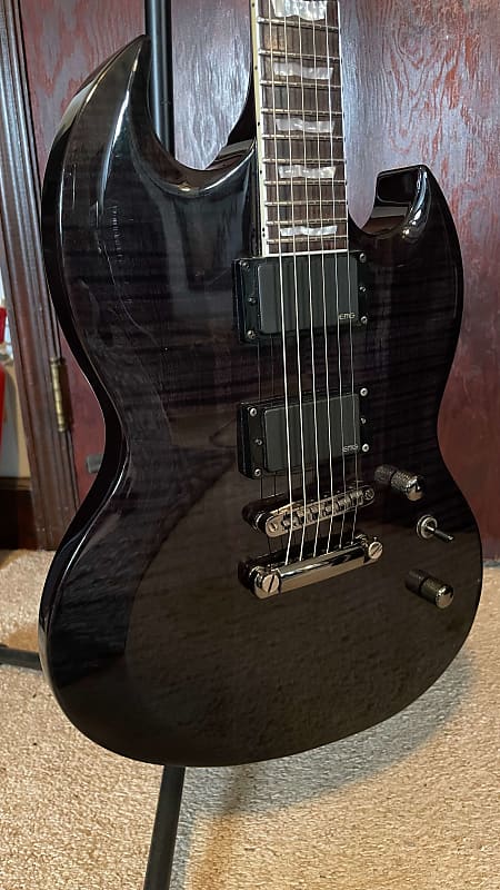 ESP LTD Viper 300FM See-Thru Black Electric Guitar w/ SKB