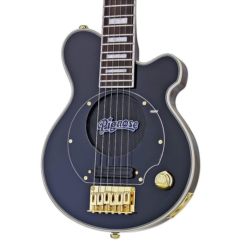 Pignose Guitar Black W/ Gold Hardware image 1
