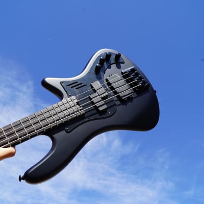 Schecter DIAMOND SERIES Stiletto-4 Stealth Pro - Satin Black 4-String Electric Bass Guitar (2023) for sale
