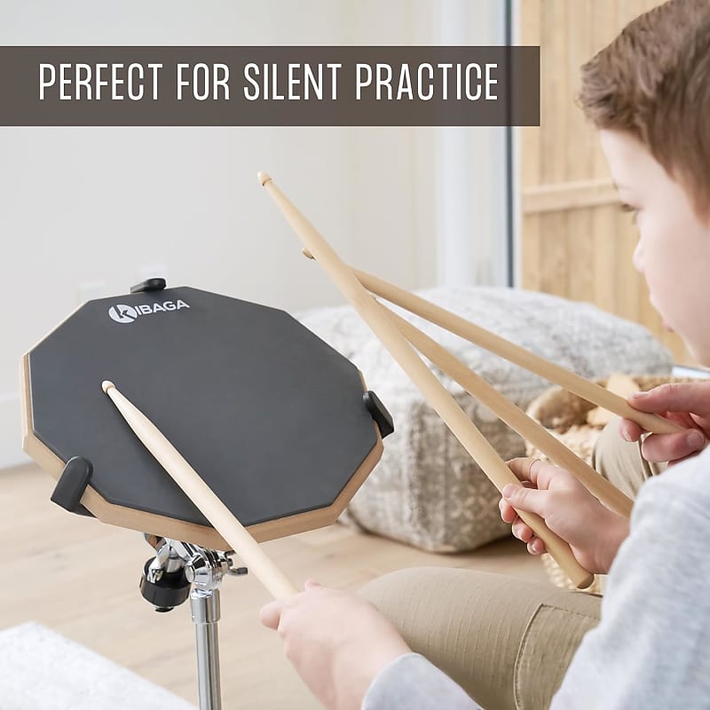 Slint 12 Inch Snare Drum Practice Pad and Sticks - Double Sided Silent  Practice Drum Pad and Sticks & Storage Bag for 4 Inch Snare Drum Pad- Snare