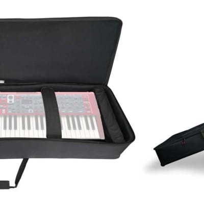 Rockville 76 Key Keyboard Case w/Wheels+Trolley Handle For Nord Stage Compact 73
