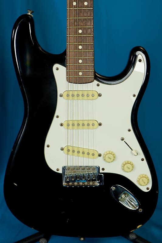 1993 “Black Label” MIM Fender Squier Standard Stratocaster Reverb