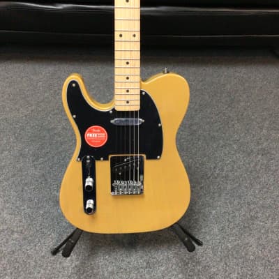 Squier Affinity Telecaster Left-Handed with String-Through Bridge Butterscotch Blonde for sale