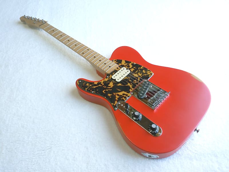 Custom Fiesta Red Telecaster Left Handed w/ Humbucker | Reverb
