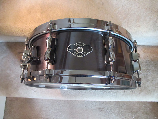 Tama Superstar 14 x 5.5 Snare Drum, Hairline Black Metallic, Die Cast  Hoops, Excellent!