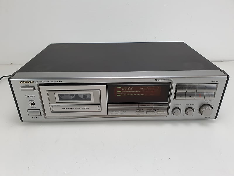 Onkyo TA-201 Stereo 2 motor Cassette deck In very good condition - Silver  			