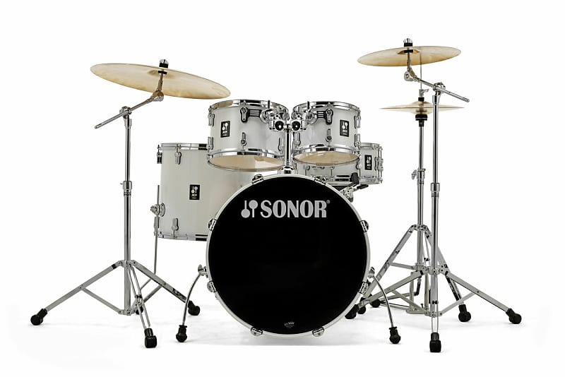 Sonor AQ1 Birch Stage Set with Hardware  - Piano White image 1