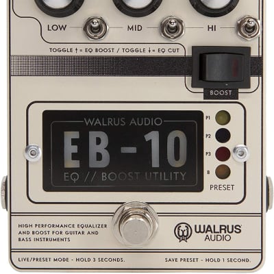 Walrus Audio EB-10 Preamp/EQ/Boost, Cream, (900-1049C) for sale