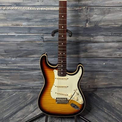 Used Fender MIJ Aerodyne Stratocaster - Flame Sunburst with Hard Case image 2
