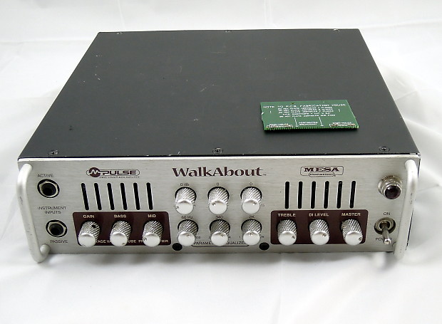 Mesa Boogie Walkabout M-Pulse 300-Watt Bass Amplifier Head - For Parts or  Repair