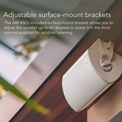 Definitive Technology Dymension AW-450 Outdoor Speaker (White, Pair), Two-Way Surface Mount Wired Speakers, 4.5" Woofer, 1? Tweeter, & 4.5"x6? Passive Bass Radiator, IP66 All-Weather Outdoor Speakers image 5