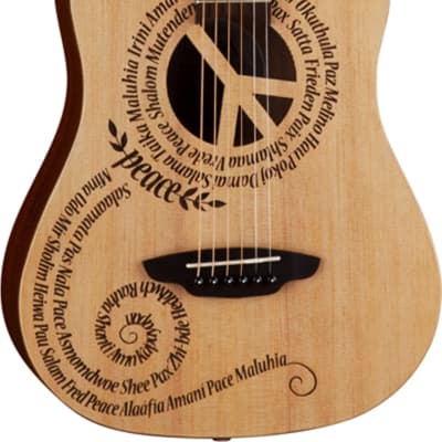 Luna Safari Peace Travel Guitar w/ Gig Bag image 4