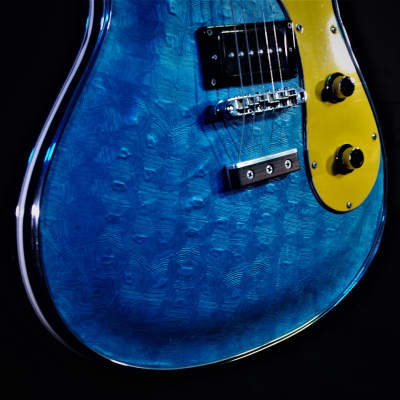 Lowell El Daga 2005 Blue Reptile Leather Mosrite Ventures style. Only one. Non Fungible Token. RARE. image 12