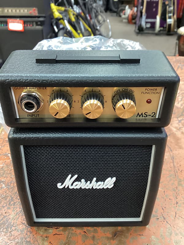 Marshall Micro Stack MS-2 1-Watt 1x2" Battery-Powered Guitar Combo 2012 - Present - Black image 1