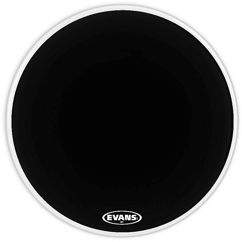 Evans BD24MX1B MX1 Black Marching Bass Drum Head - 24" image 1