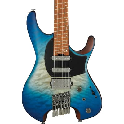 Ibanez QX54QM-BSM Q Series Headless Electric Guitar, Blue | Reverb