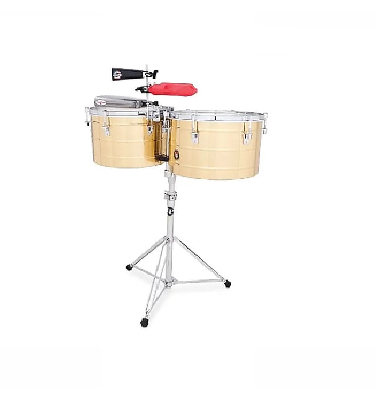 Latin Percussion LP Series LP258B Timbales Standard Brass Reverb