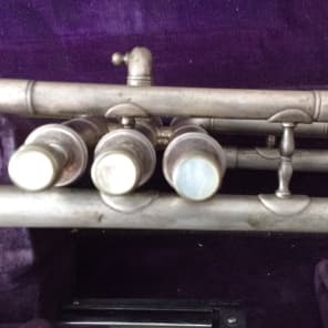 Wurlitzer Lyric 1800's Silver plated Trumpet w/ original case - In Very Good condition! image 7