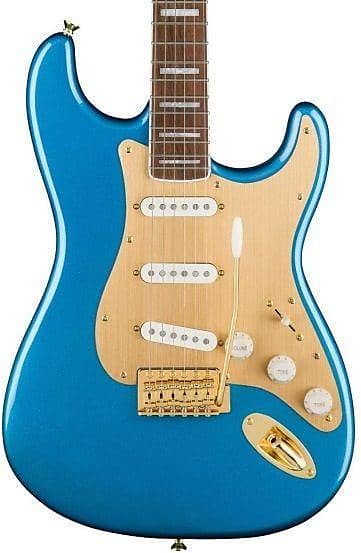 Squier by Fender 40th Anniversary Stratocaster Gold Edition Lake Placid Blue image 1