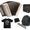 Hohner Corona II Classic FBE Fa White Blanca Accordion Acordeon +Case,Bag, Straps,Pad,Shirt | Dealer