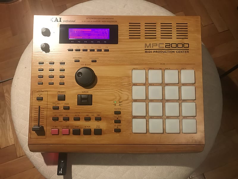 Akai MPC2000 Custom with New Purple-Pink Display+USB Floppy Emulator+Fat Pads like a new condition image 1