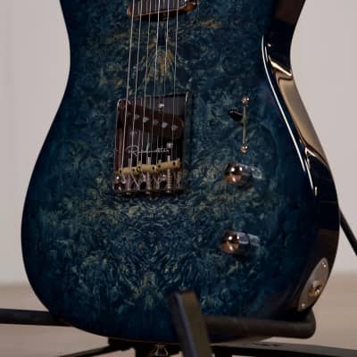 Fibenare Guitars Roadmaster '56 24-Fret Guitar w/Hard Case - Blue Tortoise / Maple Burl image 9