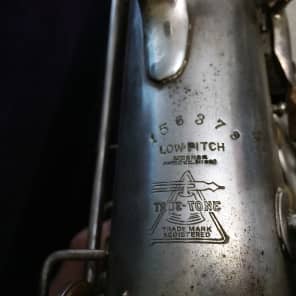 1924 Buescher True Tone Low Pitch Alto Saxophone Original Case & Mouthpiece image 3