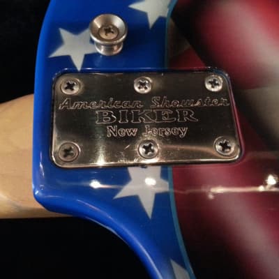 American Showster 'The Biker' NOS 1997 Flag Pattern NAMM show guitar image 10
