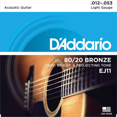 D'Addario EJ11 80/20 Bronze Acoustic Guitar String image 1