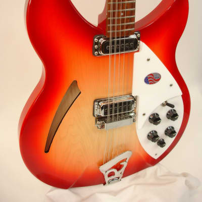 2024 Rickenbacker 330/12 12-String Semi-Hollow Electric Guitar - FireGlo with Case image 3