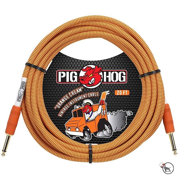 Pig Hog PCH20CC Vintage Series 1/4" TS Straight Instrument/Guitar Cable - 20' image 2