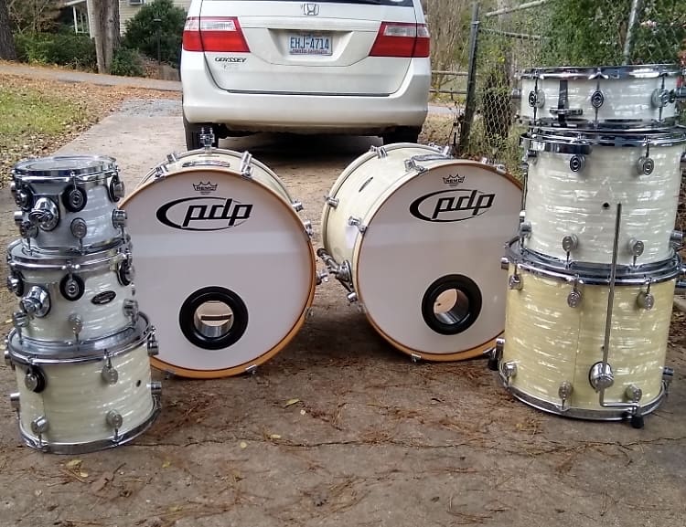 Pacific Drums and Percussion (PDP) CX series 2000s White Reverb
