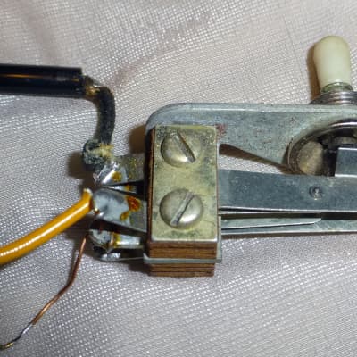 Gibson Vintage 1971 SG Input Jack and 3 Way Switchcraft  Control Harness with Switch Tip 1960s 1970s Les Paul, ES image 4