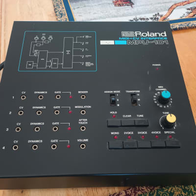 通電OK！ROLAND MPU-101 MIDI-CV INTERFACE Roland MPU-101 Midi to CV Interface Vintage Analog Modular