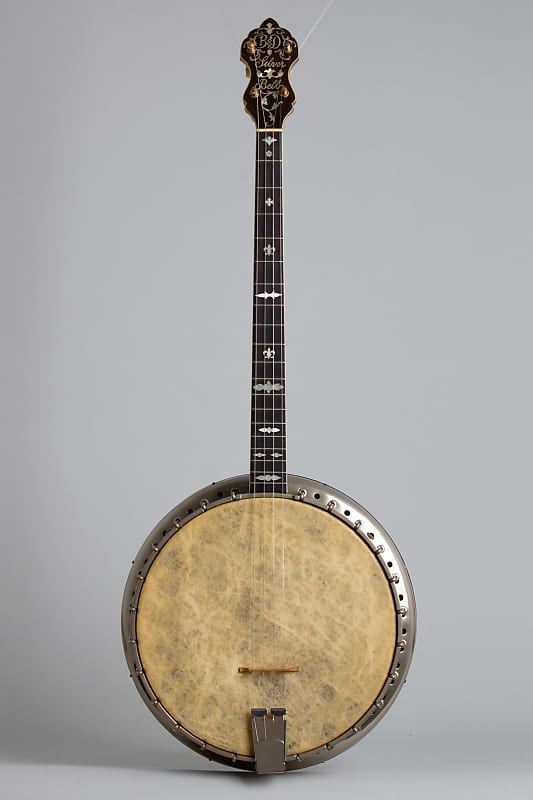 Bacon & Day Silver Bell #4/#1 Tenor Banjo (1923/25), ser. #10465/18369, original black hard shell case. image 1