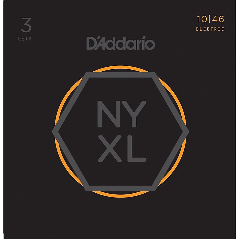 3 Sets of D'Addario NYXL1046 Nickel Wound Regular Light Electric Guitar Strings NYXL (10-46) image 1