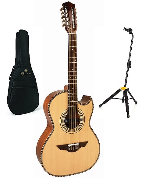 H. Jimenez Bajo Quinto El Estandar Acoustic/Electric LBQ1E +Pickup & Free Gig Bag & Guitar Stand image 1