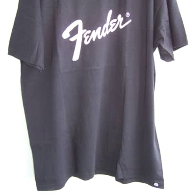 Fender Logo T-Shirt, Extra Large, Black with White letters image 2