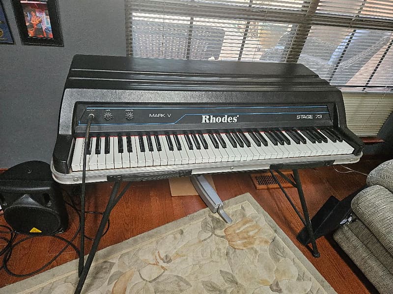 Rhodes Mark V Stage 73 73-Key Electric Piano 1984 - Black image 1