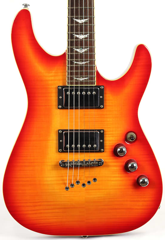 Schecter Diamond Series C1 Plus Flame Top Cherryburst