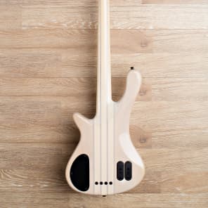 2017 Wolf S8 4 String Active Passive Jazz Bass White Burst image 8