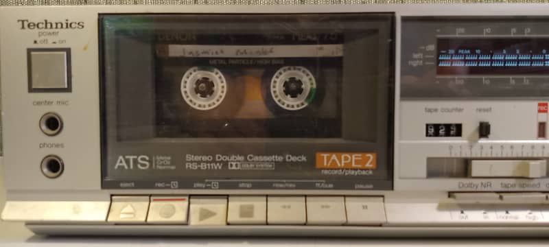 Vintage Technics Rs-b11w Dual Cassette Player Deck Works