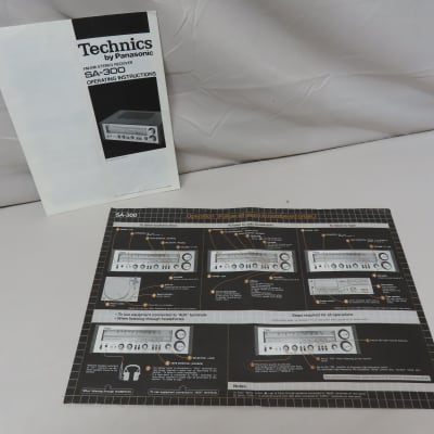 Vintage Original Technics SA-300 Receiver Owners Manual Operating Instructions image 1