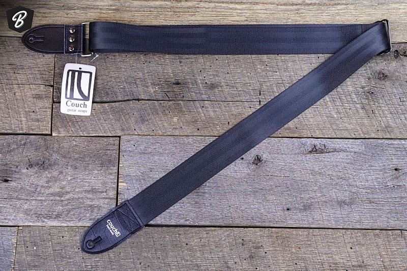 Couch Guitar Straps SB001 All Plain Black Vegan Strap Guitar Reverb